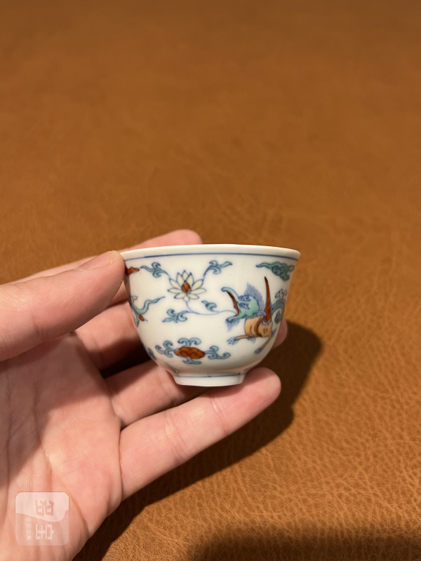 清雍正 斗彩香草龙纹杯 - 图6